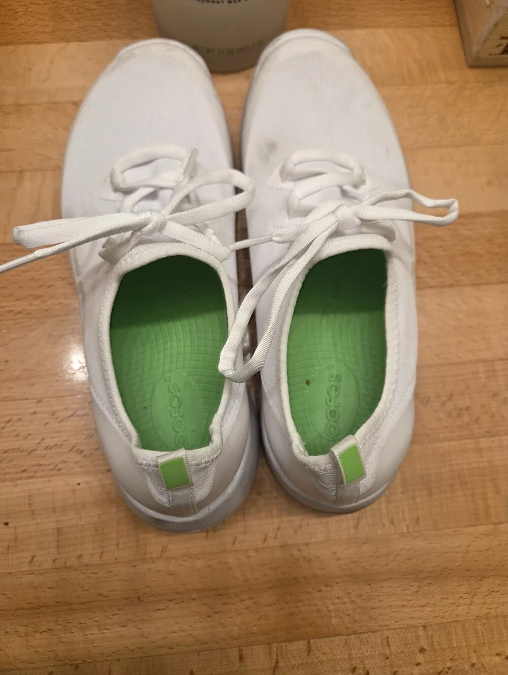 OOFOS OOmg Sport LS Recovery Shoes White Lace-up Women's Size 9
